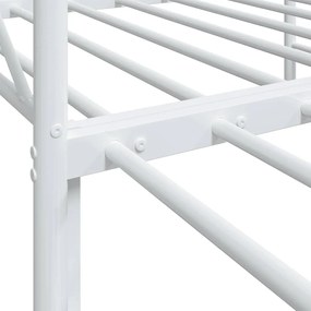 Cama de dia com gavetão sem colchão 90x200 cm aço branco