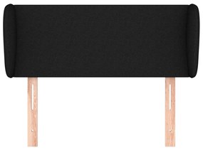 Cabeceira de cama c/ abas tecido 83x23x78/88 cm preto