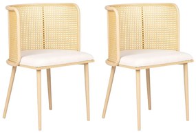 Conjunto de 2 cadeiras de jantar em metal castanho claro KOBUK Beliani