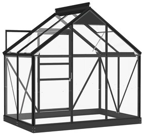 Estufa 155x103x191 cm alumínio e vidro antracite