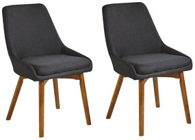 Conjunto de 2 cadeiras de jantar pretas MELFORT Beliani