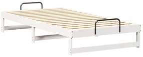 Estrutura de Cama com Alças Branco 100 x 200 cm