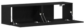 Móvel de TV 120x30x30,5cm derivados de madeira carvalho preto