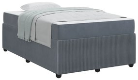 Estrutura de cama com colchão Cinzento escuro 120 x 190 cm