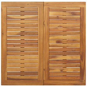 Mesa de Jardim vidaXL 90x90x75 cm em Madeira de Acácia Sólida e Metal