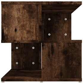 Mesa de apoio 40x40x40 cm derivados de madeira carvalho fumado
