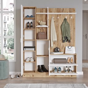 Hall Stand DD5 – Atlantic Pine White – 140x181,8x36,8 cm