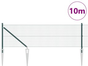 Cerca de Arame Soldado com 7 Estacas Verdes 0.6x10 m Aço