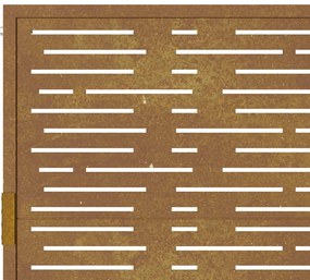 Portão de jardim 105x180 cm aço corten design quadrados