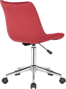 Cadeira de Escritório Medford Velvet Vermelho