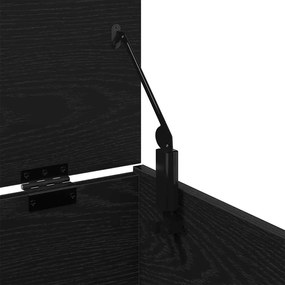 Baú de Armazenamento vidaXL Preto Carvalho 84x42x46 cm em Madeira Comp