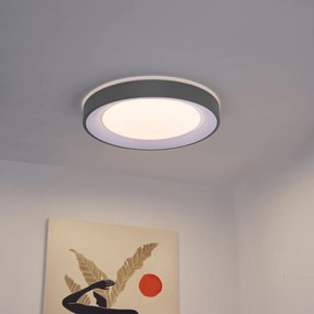 Plafon moderno cinzento com branco 48cm incl. LED regulável RGB - Kanton