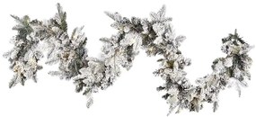 Guirlanda de Natal branca com LED e efeito de neve 270 cm SUNDO Beliani