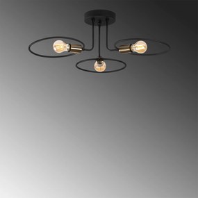Candeeiro Chandelier Circle – Preto – 66 x 66 cm