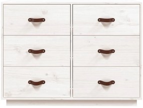Aparador 100x40x75 cm madeira de pinho maciça branco