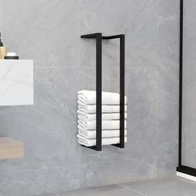 vidaXL Toalheiro 12,5x12,5x60 cm ferro preto