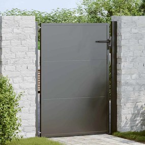 Portão de Jardim Preto 100 x 125 cm Aço com Revestimento em Pó