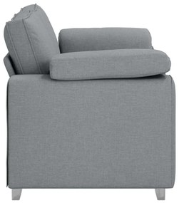 Sofá Loveseat Cinza-Claro 120 cm em tecido