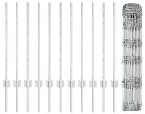 Postes de Cerca vidaXL 11 pcs U-Channel 80 cm Aço Galvanizado