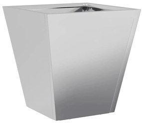 Vaso/floreira de jardim 2 pcs 40x40x40 cm aço galvanizado