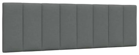 vidaXL Almofadão de cabeceira Hanko 160 cm tecido cinzento-escuro