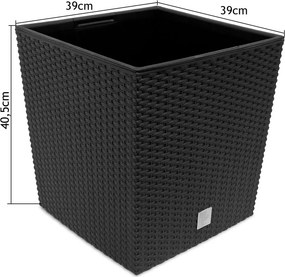 Vaso para flores Mouse Low 39x39x40,5cm antracite
