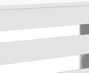 Cobertura de radiador 149x20x82 cm derivados de madeira branco