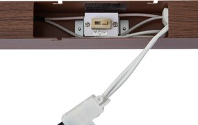 Candeeiro de Teto Moderno Madeira de Nogueira Com LED Integrado Regulável em 3 Passos 2700-4000K com Interruptor DIP - Keane