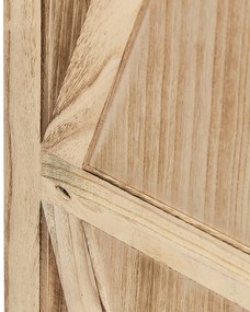 Biombo com 4 painéis em madeira castanha clara 170 x 163 cm RIDANNA Beliani