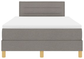 Cama Box Spring com Colchão Taupe 120x200 cm Tecido