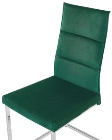 Conjunto de 2 cadeiras de veludo verde ROCKFORD Beliani