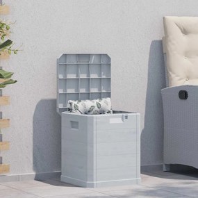 vidaXL Caixa de arrumação para jardim 90 L cinzento claro