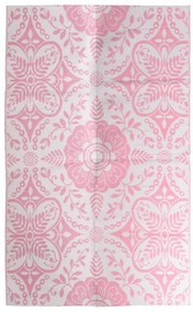 Tapete de exterior 160x230 cm ARAKIL PP cor-de-rosa