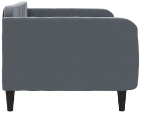 Sofá-cama 90x200 cm veludo cinzento-escuro