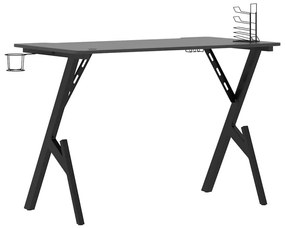 Secretária de gaming c/ pernas em forma de Y 110x60x75 cm preto
