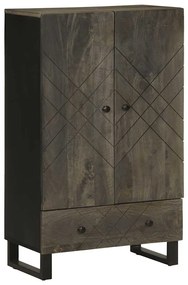 Aparador alto 60x33x100 cm madeira de mangueira maciça preto