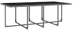 13 pcs conjunto jantar exterior c/ almofadões vime PE antracite