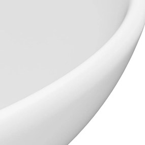 Lavatório WC luxuoso redondo 32,5x14cm cerâmica branco mate