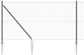 <strong> Cerca Euro</strong> com 7 Postes de Espeto 1,4 x 10 m em Aço