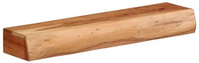 Prateleiras parede 2 pcs 60x17x8 cm madeira de acácia maciça