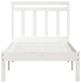 Estrutura cama pequena solteiro 75x190 cm madeira maciça branco