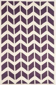 Tapete em lã artesanal de pelo comprido Brenna