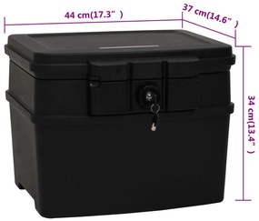 Cofre 44x37x34 cm preto