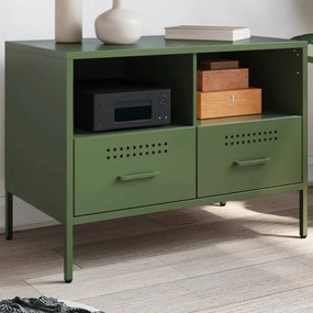 Móvel de TV 68x39x50,5 cm aço verde-azeitona