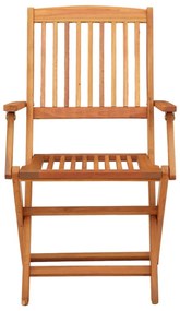 Cadeiras de jardim dobráveis 4 pcs eucalipto maciço