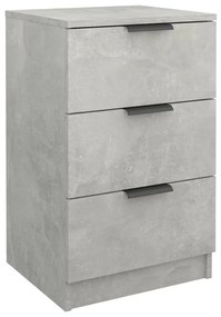 Mesas de cabeceira 2 pcs 40x36x65 cm cinzento cimento