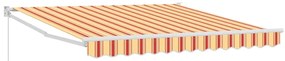 Toldo Retrátil Manual Laranja e Amarelo 350x250 cm