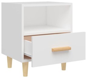 Mesas de cabeceira 2 pcs 40x35x47 cm branco