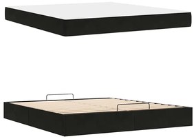 Estrutura da Cama Verde Escuro e Branco 180 x 200 cm Veludo