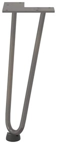 Pernas de grampo para mesa de centro 4 peças Aço natural 30 cm Aço mac